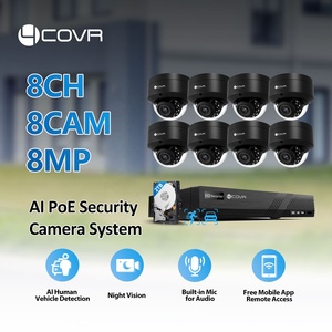 Sistema <span class=keywords><strong>de</strong></span> Cámaras <span class=keywords><strong>de</strong></span> <span class=keywords><strong>Seguridad</strong></span> CCTV 4COVR <span class=keywords><strong>de</strong></span> <span class=keywords><strong>8</strong></span> Canales 4K, Disco Duro <span class=keywords><strong>de</strong></span> 2 TB, 8X 8Mp PoE IP AI, Visión Nocturna, <span class=keywords><strong>Kit</strong></span> NVR OEM para Vigilancia Comercial y Doméstica - Product Image 2