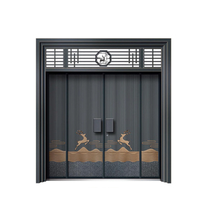Precio <span class=keywords><strong>de</strong></span> fábrica, puerta <span class=keywords><strong>de</strong></span> aluminio fundido <span class=keywords><strong>de</strong></span> entrada <span class=keywords><strong>de</strong></span> lujo antirrobo moderna para exteriores con características impermeables para Villa Apartment & Hall - Product Image 5
