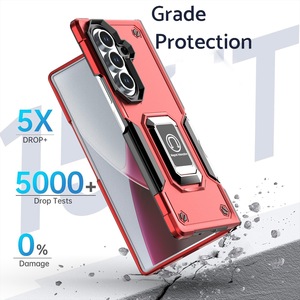 Étui de protection robuste pour Samsung Galaxy <span class=keywords><strong>Z</strong></span> <span class=keywords><strong>Fold</strong></span> 8 Ultra 7 6 5, <span class=keywords><strong>coque</strong></span> antichoc avec anneau métallique et support magnétique - Product Image 3