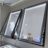 JINGCHEN - Ventana de Techo de Aluminio con Rotura de Puente Térmico, Ventana Abatible con Doble Acristalamiento Low-E, Insonorizada e Impermeable, Personalizada para Ático