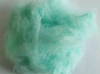 GRS Certified Recycled Hot Color 1.5D*44MM Green Polyester Staple Fiber for Spinning