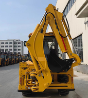388H 10.8 Ton Backhoe Loader 4WD dengan Bucket Loader 1.2m3 untuk Konstruksi Berat