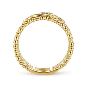 Set di Anelli Geometrici Multistrato Stile Corte Reale, Gioielli Minimalisti con Perline Metalliche, Anello Statement da Donna - Product Image 4