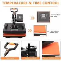 Double affichage avancé Nouveau 8 en 1 Combo Machine de transfert à chaud Machine de sublimation Presse à chaud Machine pour tasse/chapeau/t-shirt/ardoise roche/MDF