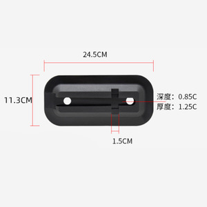 Aileron de surf LCO-SPORT 24,5 cm x 11,3 cm en PVC noir pour paddleboard - Product Image 1