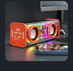 V8 <b>Speakers</b> Shake Super Bass Transparent <b>Wireless</b> Stereo Surround <b>Wireless</b> <b>Speakers</b> Audio Player Loudspeaker Sound Box - Product Image 6