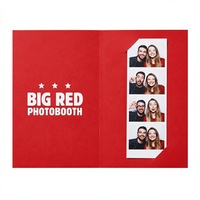 Porte-bandes photo personnalisé en papier d'art imprimé numériquement, avec fentes découpées pour cartes souvenir, idéal pour les mariages et les fêtes