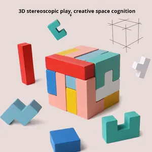 Vroeg Onderwijs Voor <span class=keywords><strong>Tetris</strong></span> Puzzelspeelgoed Multifunctioneel Diy Cartoons Bouwblokspel Voor Kinderen Hand-On Hersenoefening Gemaakt - Product Image 4