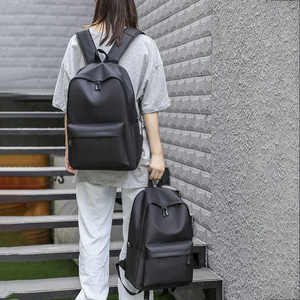 Klasik tasarım su geçirmez laptop sırt çantası şarj portu hafif kolej okul siyah bookbag açık rahat sırt çantası - Product Image 6
