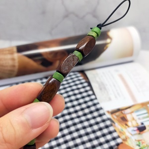 Chaîne de perles en bois moderne de 7 pouces avec des perles cylindriques et des petites perles rondes pour la décoration de la maison et les travaux manuels - Product Image 3