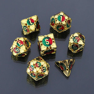 Ensemble de dés LOVE creux en métal pour DND, Dungeons and Dragons, jeu de dés de rôle, TRPG, dés Cthulhu - Product Image 6