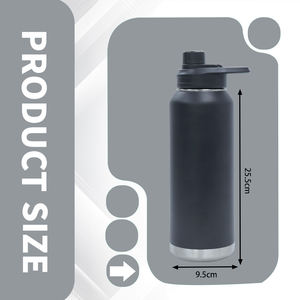 Ventes chaudes - Bouteille d'eau isolée sous vide à double paroi de 32 oz en acier inoxydable, bouteille d'eau de sport à large ouverture avec logo personnalisé - Product Image 2