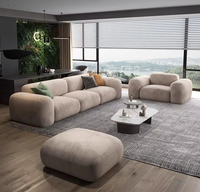 2025 nordique luxe L forme salon canapé meubles plancher velours 3 places modulaire sectionnel canapé canapé ensemble