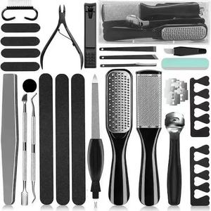 Kit professionnel de pédicure en acier inoxydable avec lime et râpe anti-callosités pour le soin des pieds - Product Image 3