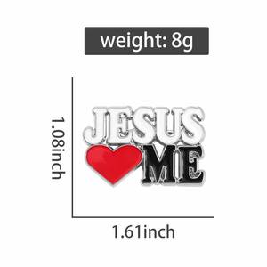 ขายส่ง Jesus Love Me Enamel Pins ที่กำหนดเองคริสเตียนพระเจ้าเป็นเข็มกลัดโลหะดีกระเป๋าเป้สะพายหลังปกเสื้อเครื่องประดับของขวัญสำหรับเพื่อน - Product Image 6