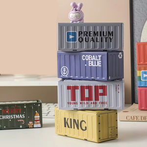 New <b>Container</b> Mini Iron Box Small <b>Container</b> Model Storage Box Creative Desktop Ornament Storage Rack Multi-Functional Metal Box - Product Image 6