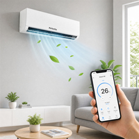AC Split DC Inverter R32 Refrigerant 9000BTU Baru untuk Rumah Tangga Berukuran Kecil, Tipe Dinding, Colokan EU