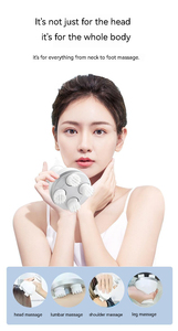 Masajeador de cabeza eléctrico integral para el cuerpo del cuero cabelludo resistente al agua inteligente de mano recargable - Product Image 3