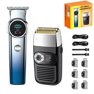 Tondeuse à cheveux rotative sans fil OEM LCD pour barbier, 0 mm, à zéro espacement, pour gravures, rasoir électrique professionnel, étanche IPX7, 1000 mAh - Product Image 2