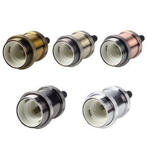 Base de Lámpara E27 de Aluminio, Portalámparas Cromado de Cobre, Latón Antiguo, 220V, Accesorio Colgante de Iluminación - Product Image 2