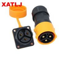 XATLJ M28 2 connecteurs étanches à 3 cœurs IP67 prises d'aviation personnalisables 50A prises étanches actuelles pour PCB et FPC