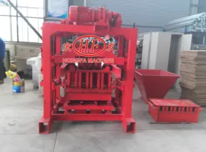 QT4-35 teknologi baru otomatis beton semen berongga mesin pembuat bata blok padat pabrikan Tiongkok
