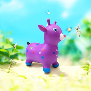60x54x40cm per bambini Set di tramoggia spaziale gonfiabile che rimbalza cervo giocattolo con manico musicale divertenti giocattoli da salto per bambini - Product Image 5