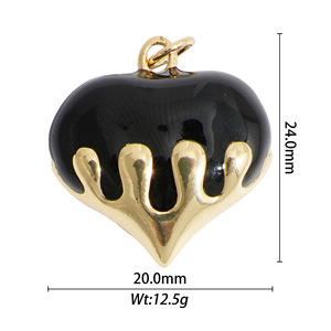 Heart-Shaped Zinc Alloy Pendant Charms With Bezel Setting For DIY Necklace Unisex Gift Jewelry Accessory - Product Image 3