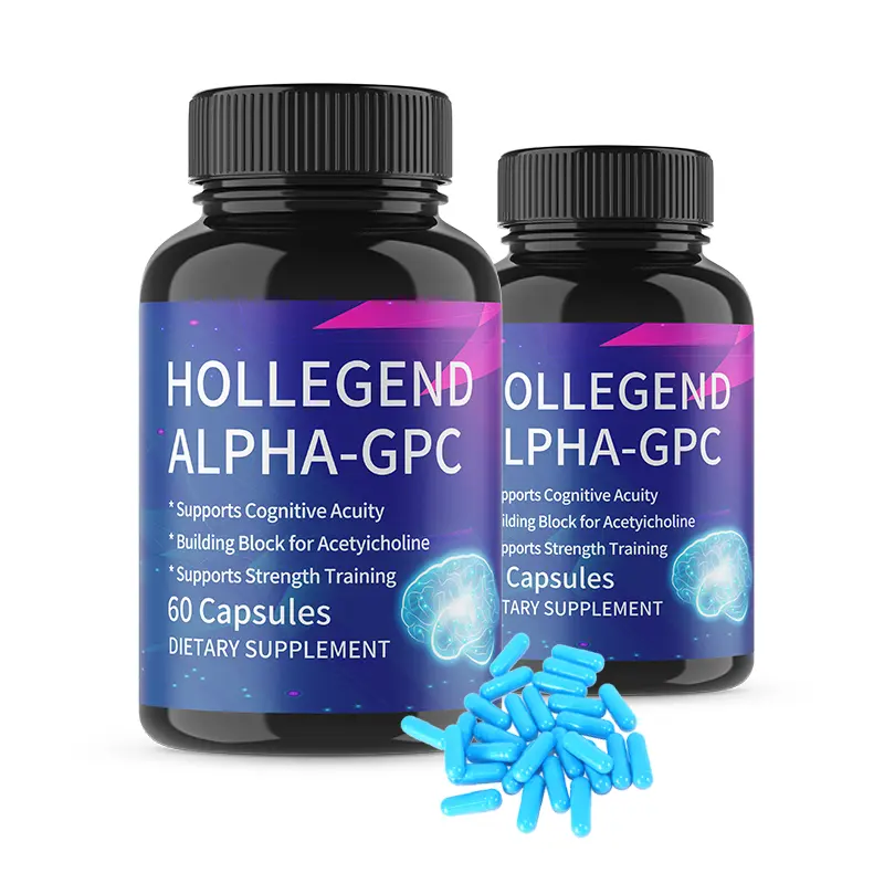 OEM/ODM Label pribadi suplemen kesehatan Choline gliserofosfat alfa-gpc Alpha GPC Capsule