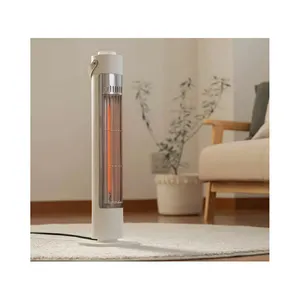 Torre de ajuste continuo de 400W, calefacción portátil, calentadores de tubo de vidrio de cuarzo de fibra de carbono, calentador de ventilador eléctrico portátil eléctrico