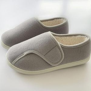 <span class=keywords><strong>Chaussures</strong></span> de maison à enfiler en fourrure d'hiver <span class=keywords><strong>pour</strong></span> femmes réglable en mousse à mémoire de forme diabétique Extra large polaire respirant semelle intérieure souple arthrite œdème - Product Image 4