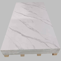 Qualité supérieure, installation facile, feuille de marbre PVC UV flexible, brillante, imperméable et ignifuge, remplacement du marbre