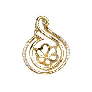 จี้เงินแท้ S925 รูปนกฟีนิกซ์ ฐานกลวง ขนาด 13-14 มม. อุปกรณ์ DIY สำหรับเครื่องประดับมุก-JG5972 จี้แฟชั่น - Product Image 5