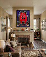 Cadre de présentation S&L pour maillot de sport grande taille 60x80cm 70x90cm 80x100cm, boîte à ombre en bois et métal avec passe-partout en suède pour objets de collection, vente en gros