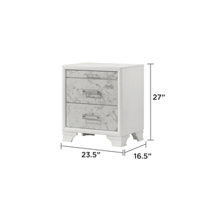 Modern Style Nightstand White Wood <b>Under</b> <b>Bed</b> Storage G150108662 - Product Image 2