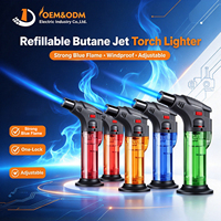 Briquet torche portable coupe-vent Dongyi, réservoir de gaz, flamme jet multicolore, approvisionnement direct usine FOB pour distributeurs mondiaux