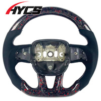 Volant de course en fibre de carbone forgée et daim pour Dodge Charger Challenger Durango SRT Hellcat Jeep Grand Cherokee