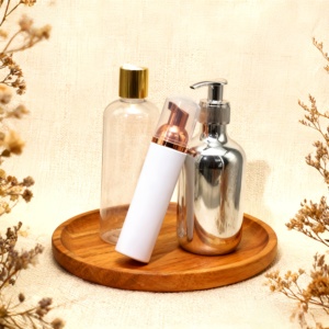 Flacons de lotion nettoyante pour le visage en plastique personnalisés de luxe pour animaux de compagnie, vaporisateur à pompe, couleur personnalisée, ensemble de pots de crème de 50 ml pour shampooing, faux - Product Image 3