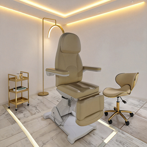 Cama de Masaje Facial Eléctrica de Lujo para Spa, Salón de Belleza, <span class=keywords><strong>Hotel</strong></span> y Dormitorio, Plegable con Patas y Respaldo Ajustables - Product Image 2