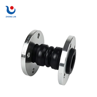 Bille à double sphère en acier inoxydable forgé zingué, haute pression, avec bride d'expansion en caoutchouc EPDM