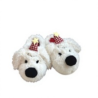 Chaussons doux et moelleux en peluche artificielle à motif étoilé pour femme, nouvelle collection automne, confortables, chauds, faciles à enfiler, chaussures fourrées pour la maison