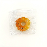 Jouet à presser en silicone souple et réaliste en forme de tranche d'ananas, texture apaisante, accessoire décoratif pratique pour la relaxation