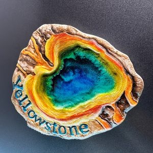 Aimant de réfrigérateur en résine 3D, paysage <span class=keywords><strong>naturel</strong></span> du <span class=keywords><strong>Parc</strong></span> national de Yellowstone, États-Unis, Kazakhstan, motif plat 2D, Grand Prismatic Spring - Product Image 6