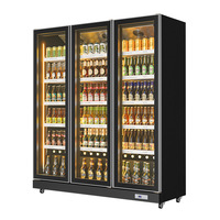 Réfrigérateur profond de supermarché réfrigérant le coffret d'affichage de boissons réfrigérateur droit de 4 portes