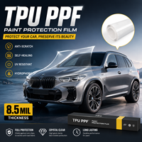 Film de protection de peinture automobile transparent en TPU auto-réparant, anti-jaunissement, hydrophobe, 8,5 mil, 1,52*15m/rouleau