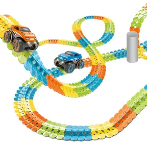 New arrivals DIY car track toys with light plastic abs hight speed electric christmas gift for kids toy 2023