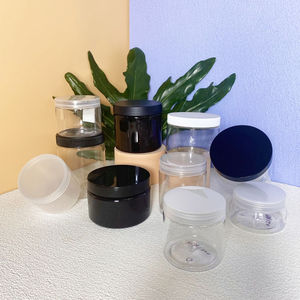 Envases Cosméticos al por Mayor, Frascos de Plástico PET Transparente de 120ml, 150ml, 200ml, 250ml, 300ml, 500ml con Tapa Blanca o Negra - Product Image 1