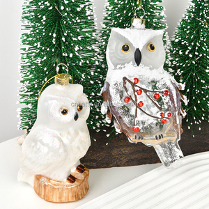 Adornos Navideños Personalizados Hechos a Mano de Alta Calidad, Bolas de Cristal con Diseño de Búho, Decoración Ecológica para el Hogar - Product Image 4