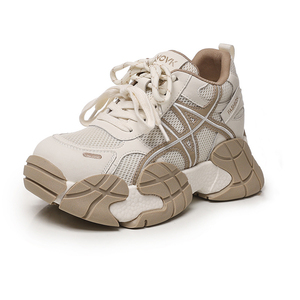 Baskets compensées épaisses pour femmes, style Dad Sneakers, Nouveautés Printemps 2026, Polyvalentes, Tendance, Chaussures de marche respirantes et confortables - Product Image 2