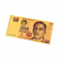 Juego Completo de 6 Billetes Conmemorativos de Dólar de Singapur en PET, SGD2, SGD5, SGD10, SGD50, SGD100, SGD1000, Colección de Recuerdos